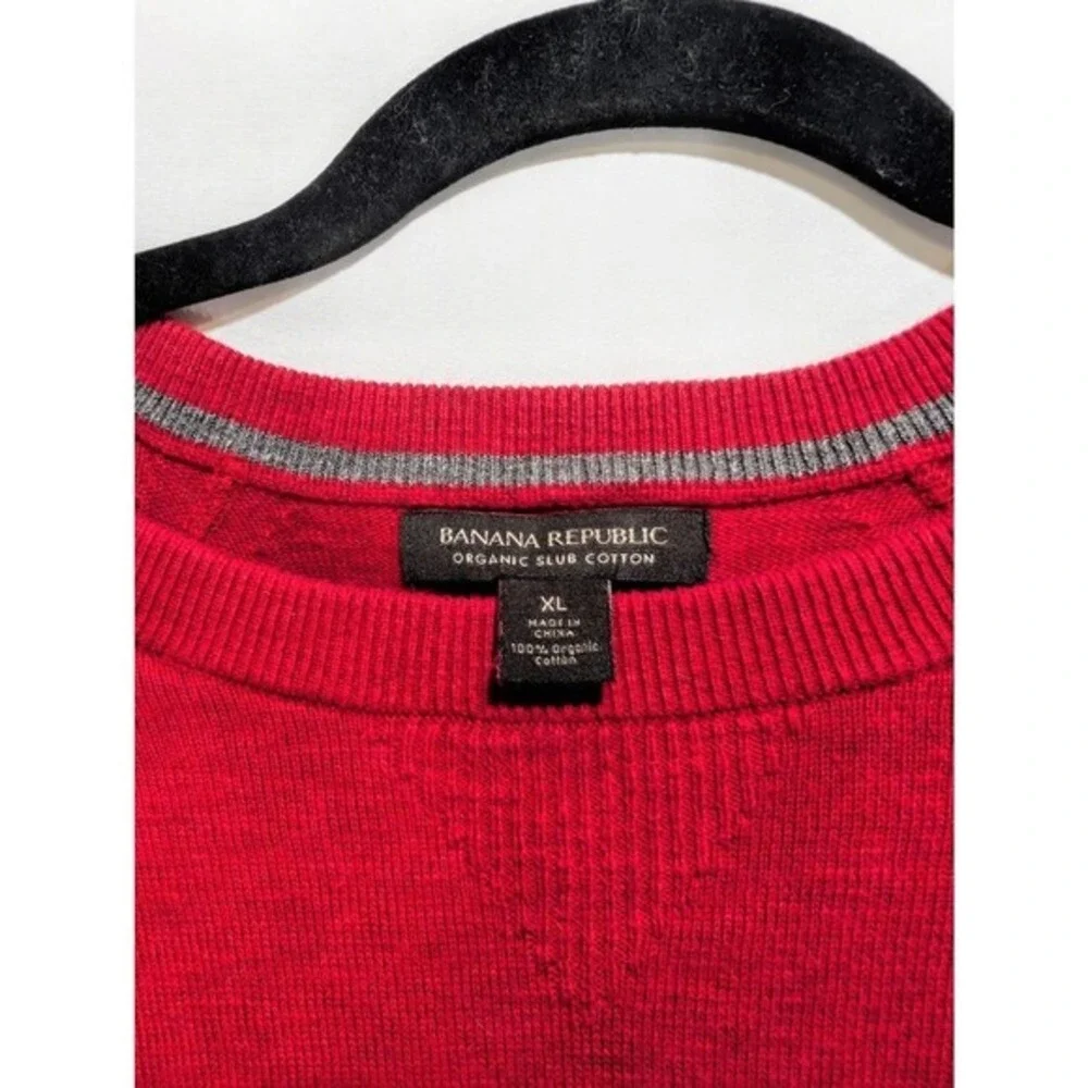 Banana‎ Republic Red Organic Cotton Sweater Men's XL